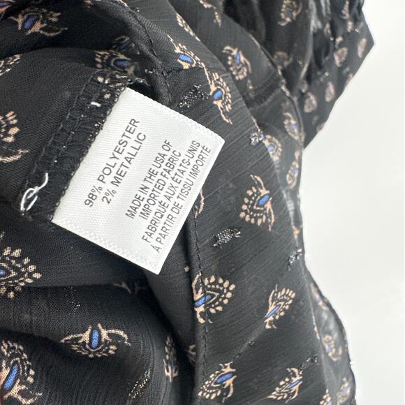 Misa Women's Black Lapis Eye Cindy Floral Mini Dress Size M - Picture 8 of 11